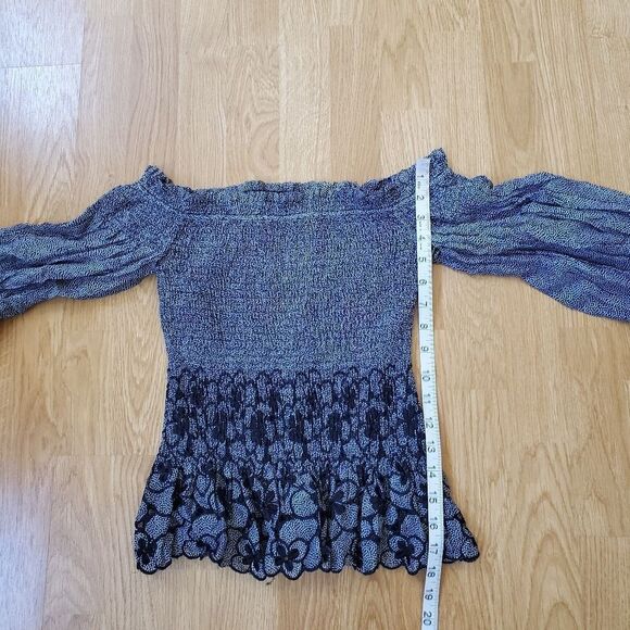 Alexis Jordana Floral Smocked Top Sz XS - Picture 7 of 10